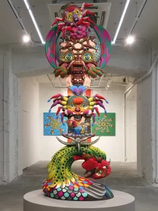 現代美術家 田名網敬一氏とadidas Originalsのコラボレーション作品。展示作品の制作に携わらせていただいた事例。美術造形。