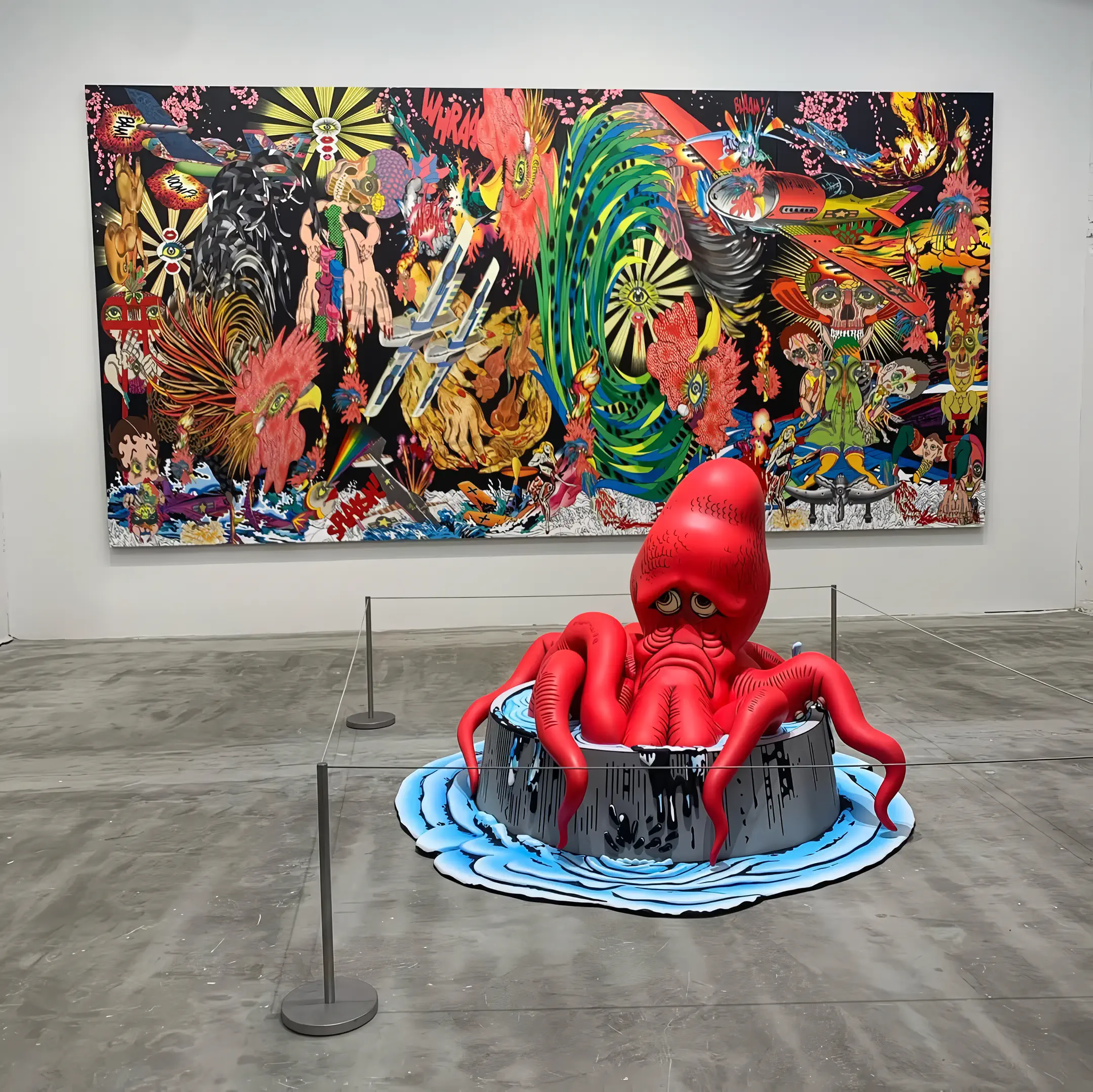 アーティスト/グラフィックデザイナー 田名網敬一氏の立体作品「記憶の修築」の3D造形・複製事例。2Dイラストからの原型制作、スキャン、大スケール造形まで一貫して担当。