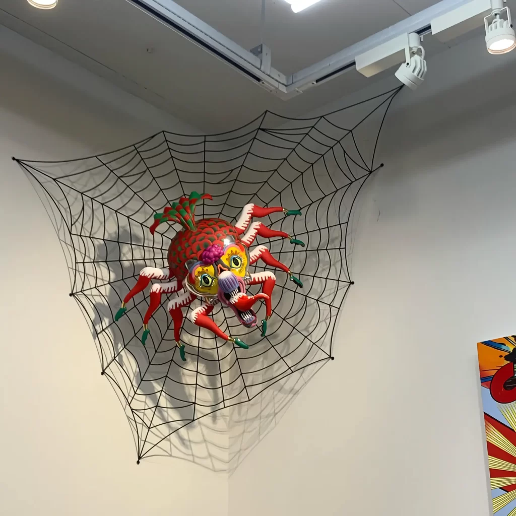 アーティスト/グラフィックデザイナー 田名網敬一氏の立体作品「記憶の修築」の3D造形・複製事例。2Dイラストからの原型制作、スキャン、大スケール造形まで一貫して担当。