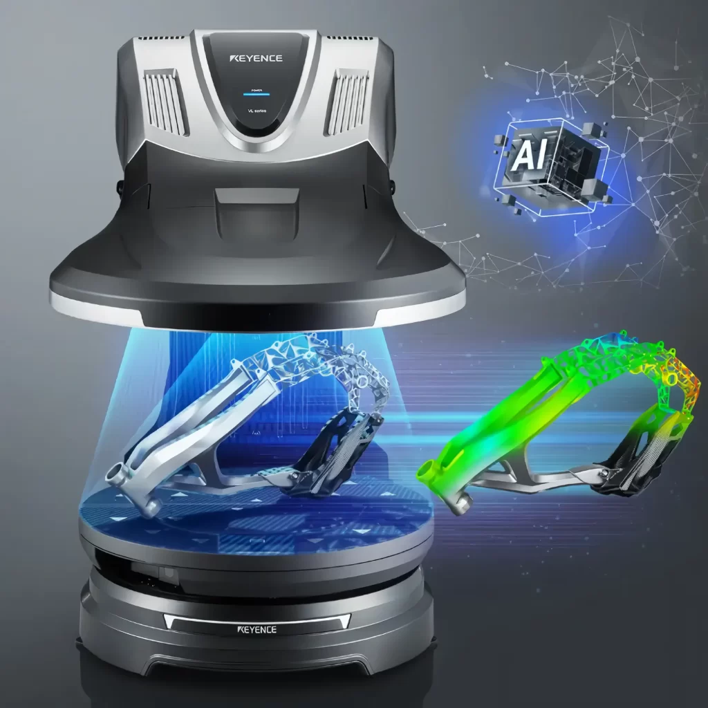 AIによる解析サジェスト機能を搭載した、キーエンス製の3Dスキャナ型三次元測定機 VL-800