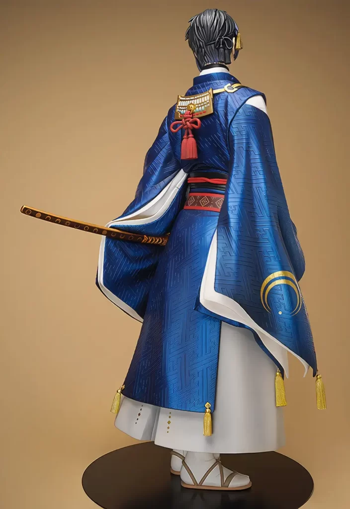 刀剣乱舞-ONLINE-三日月宗近の二年の歳月をかけて制作された一分の一（1/1）スケールフィギュアの制作事例。大スケール造形と彩色。