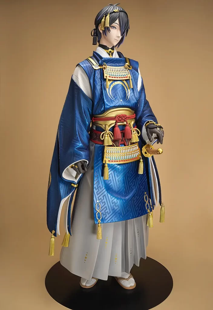 刀剣乱舞-ONLINE-三日月宗近の二年の歳月をかけて制作された一分の一（1/1）スケールフィギュアの制作事例。大スケール造形と彩色。