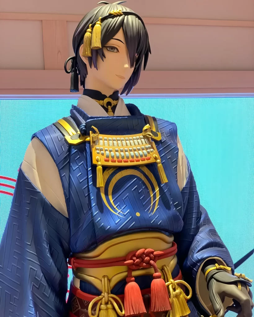 刀剣乱舞-ONLINE-三日月宗近の二年の歳月をかけて制作された一分の一（1/1）スケールフィギュアの制作事例。大スケール造形と彩色。